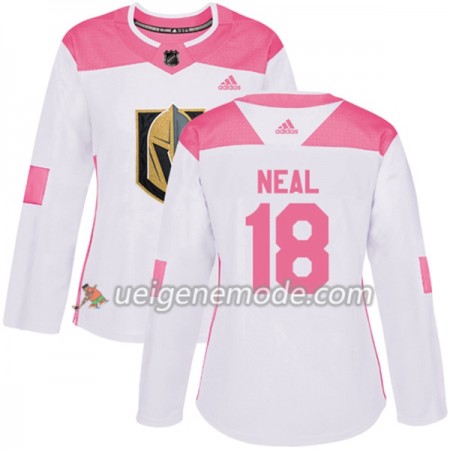 Dame Eishockey Vegas Golden Knights Trikot James Neal 18 Adidas 2017-2018 Weiß Pink Fashion Authentic